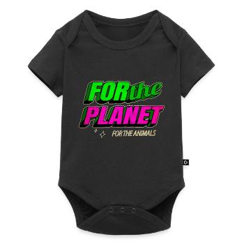 cadeau d’anniversaire pro vegan go vegan déclaration - Body à manches courtes Premium Bébé - noir - Devant
