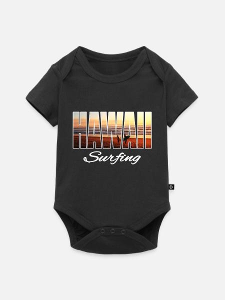 hawaii surfing - Baby Premium Kurzarmbody - Schwarz