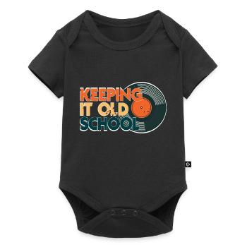 Retro Vintage DJ Keeping It OLD School T-Shirt - Baby Premium short-sleeve bodysuit - black - Front