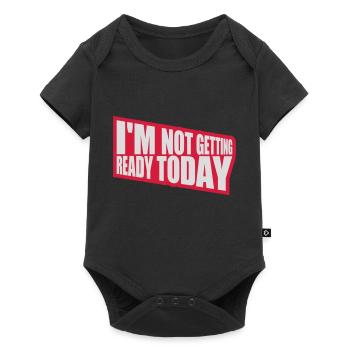 not getting ready today - Baby Premium short-sleeve bodysuit - black - Front