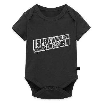 speak lyrics and sarcasm - Baby Premium short-sleeve bodysuit - black - Front