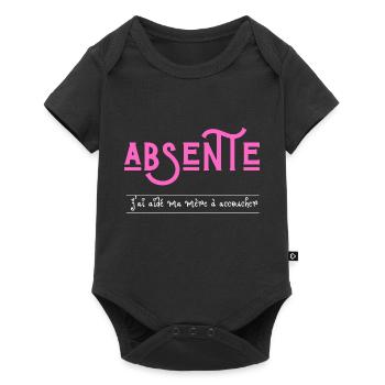 absente j'ai aidé ma mère à accoucher - Body à manches courtes Premium Bébé - noir - Devant