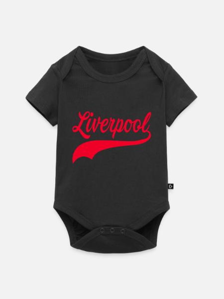 liverpool swoosh - Baby Premium Kurzarmbody - Schwarz