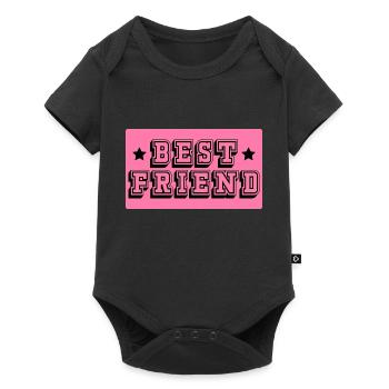 Best friend pink tshirt - Baby Premium short-sleeve bodysuit - black - Front