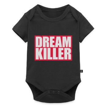 citation pessimiste tueur de rêves - Body à manches courtes Premium Bébé - noir - Devant