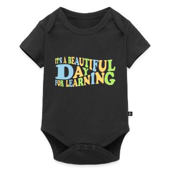 beautiful day for learning - Baby Premium short-sleeve bodysuit - black - Front
