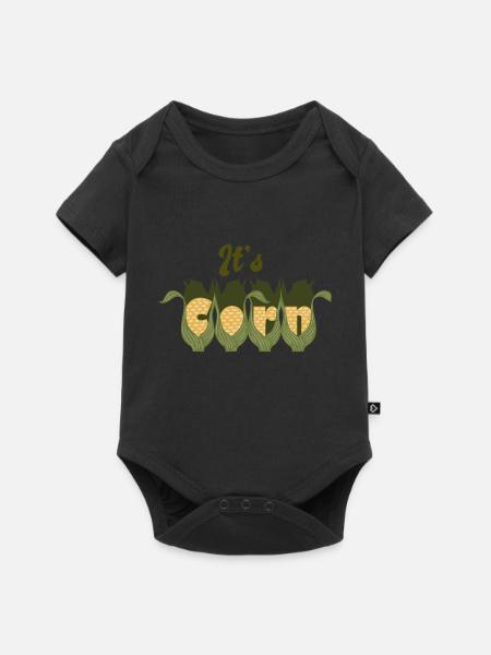 Es ist Mais - Baby Premium Kurzarmbody - Schwarz