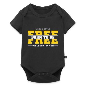 Gelsenkirchen Meine Stadt Urban Style Born Free - Baby Premium Kurzarmbody - Schwarz - Vorne
