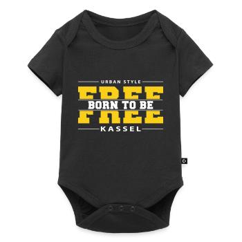 Kassel Meine Stadt Urban Style Born Free - Baby Premium Kurzarmbody - Schwarz - Vorne