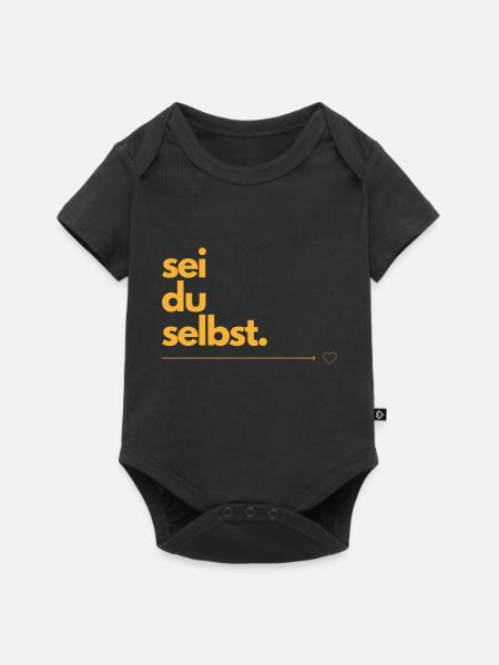 sei du selbst - Baby Premium Kurzarmbody - Schwarz