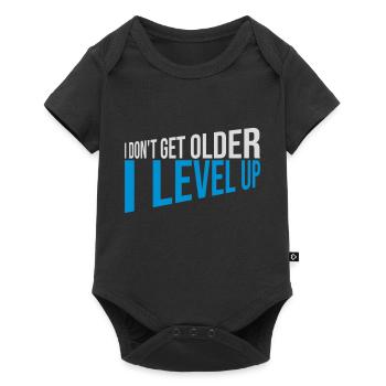 get older level up - Baby Premium Kurzarmbody - Schwarz - Vorne
