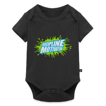 Citation de discipline sur la motivation - Body à manches courtes Premium Bébé - noir - Devant