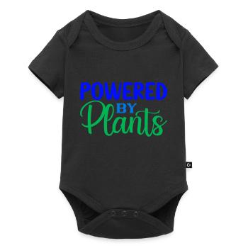 Powered by Plants - Baby Premium Kurzarmbody - Schwarz - Vorne