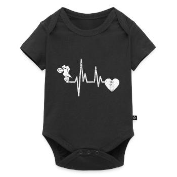 Motocross Cadeau Mobylette Motocycliste - Body à manches courtes Premium Bébé - noir - Devant