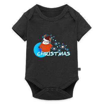 Pingouin de Noël - Body à manches courtes Premium Bébé - noir - Devant