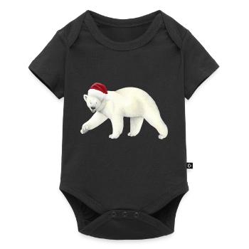 L’ours polaire à Noël - Body à manches courtes Premium Bébé - noir - Devant