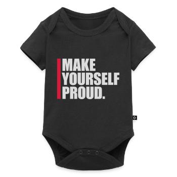 Faites-vous fier de la citation - Body à manches courtes Premium Bébé - noir - Devant