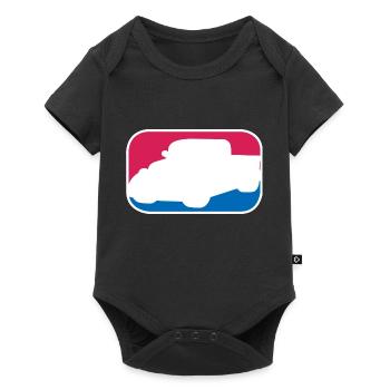 Hotrod Hot Rod V8 Tuning Auto lustiges Geschenk - Baby Premium Kurzarmbody - Schwarz - Vorne
