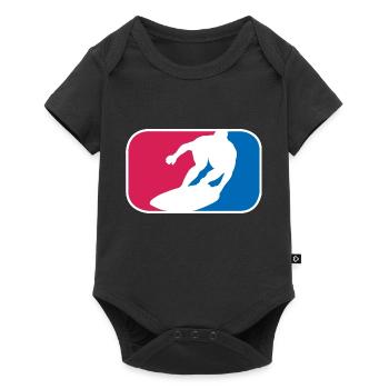 Surfer Wellenreiten Meer Urlaub Strand Geschenk - Baby Premium Kurzarmbody - Schwarz - Vorne