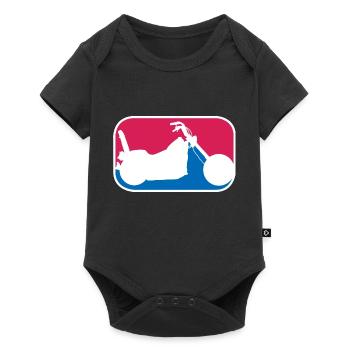 Chopper american Motorrad Highway Biker Geschenk - Baby Premium Kurzarmbody - Schwarz - Vorne