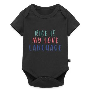 RICE IS MY LOVE LANGUAGE - Baby Premium short-sleeve bodysuit - black - Front
