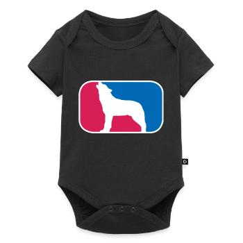 Wolf Hund Wildlife Werwolf lustige Geschenk - Baby Premium Kurzarmbody - Schwarz - Vorne