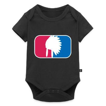 Indianer Häuptling Kopfschmuck lustige Geschenk - Baby Premium Kurzarmbody - Schwarz - Vorne