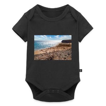 View over a beautiful bathing bay Risco del paso - Baby Premium short-sleeve bodysuit - black - Front
