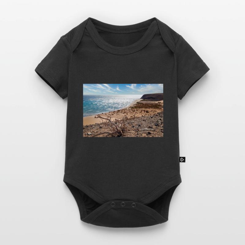 Blick über eine wunderschöne Badebucht Risco del Paso Baby Premium Kurzarmbody