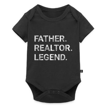 Father Realtor Legend - Baby Premium short-sleeve bodysuit - black - Front