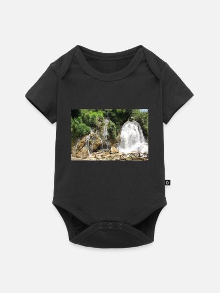 Wasserfall in Vietnam - Baby Premium Kurzarmbody - Schwarz