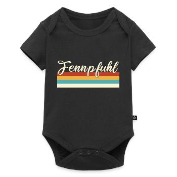 Fennpfuhl - Lichtenberg - Berlin - Retro - Vintage - Baby Premium Kurzarmbody - Schwarz - Vorne