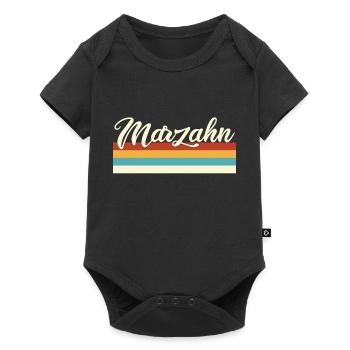 Marzahn - Hellersdorf - Berlin - Retro - Vintage - Baby Premium Kurzarmbody - Schwarz - Vorne
