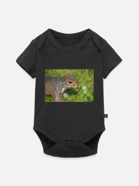 Grauhörnchen Sciurus carolinensis - Baby Premium Kurzarmbody - Schwarz