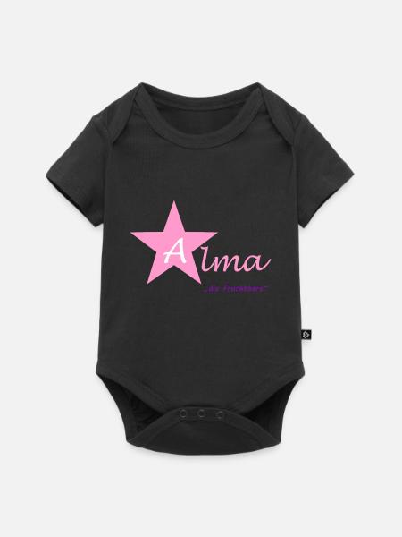 Alma - Baby Premium Kurzarmbody - Schwarz