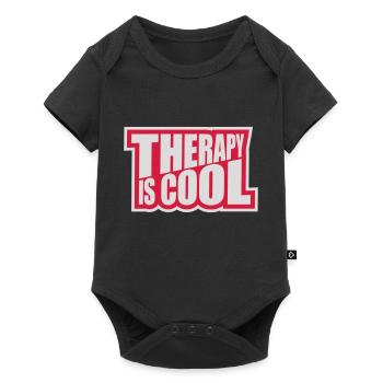 therapy is cool Quote - Baby Premium short-sleeve bodysuit - black - Front