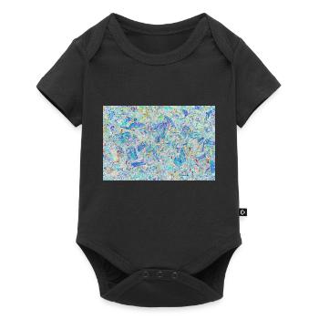 Buntes Farbmosaik - Baby Premium Kurzarmbody - Schwarz - Vorne