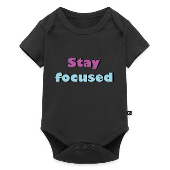 Stay focused - Baby Premium short-sleeve bodysuit - black - Front