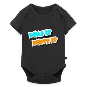 home is where my horse is - Baby Premium short-sleeve bodysuit - black - Front