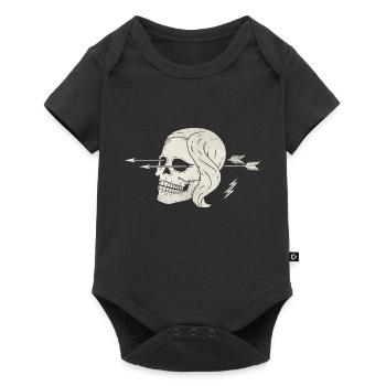 Crâne Mme Creepy - Body à manches courtes Premium Bébé - noir - Devant