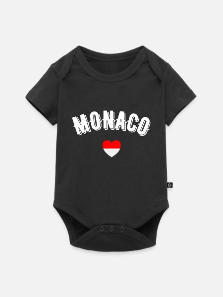 Monaco - Baby Premium Kurzarmbody - Schwarz