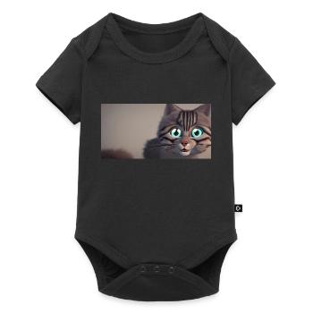 Cat for you - Baby Premium Kurzarmbody - Schwarz - Vorne