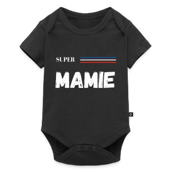 super mamie - t-shirt assorti - Body à manches courtes Premium Bébé - noir - Devant