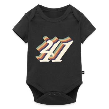 41ème anniversaire vintage - Body à manches courtes Premium Bébé - noir - Devant