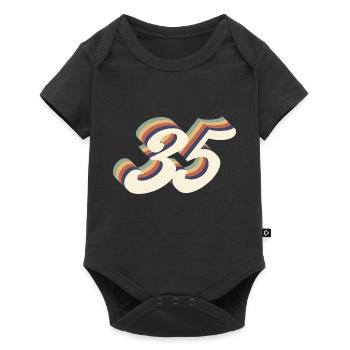 35th anniversary vintage - Baby Premium short-sleeve bodysuit - black - Front