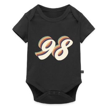 98ème anniversaire vintage - Body à manches courtes Premium Bébé - noir - Devant