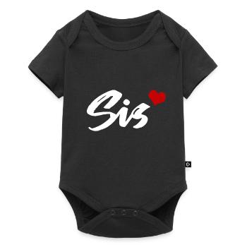 Soeur Coeur de Si Frères et sœurs Sœur - Body à manches courtes Premium Bébé - noir - Devant