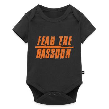Peur du basson | Basson - Body à manches courtes Premium Bébé - noir - Devant