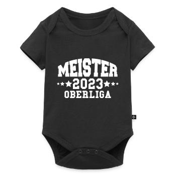 Meister 2023 Oberliga Aufstieg Fußball - Baby Premium Kurzarmbody - Schwarz - Vorne