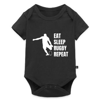 Entraîneur de rugby Joueur de rugby Cadeau Équipe de rugby - Body à manches courtes Premium Bébé - noir - Devant